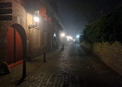 Avond in de mist