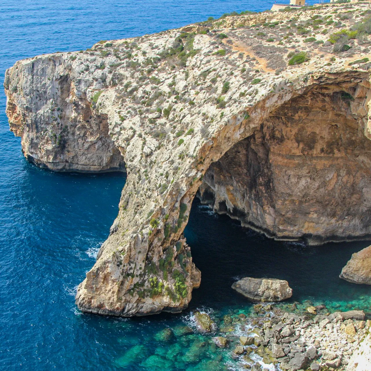 De Blue Grotto op Malta